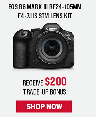 Canon EOS R6 Mark III with RF 24-105mm f/4-7.1 IS STM Lens - receive a $200 trade-up bonus